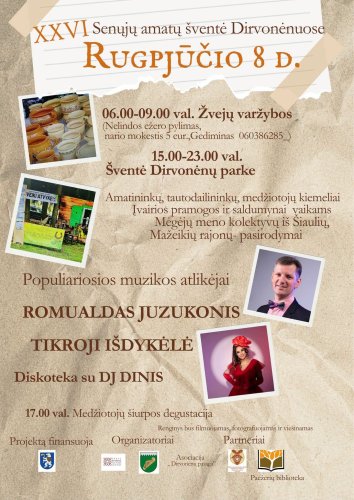 DIRVONĖNUOSE XXVI Senųjų amatų šventė