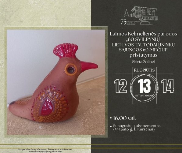 KURŠĖNUOSE Laimos Kelmelienės parodos pristatymas