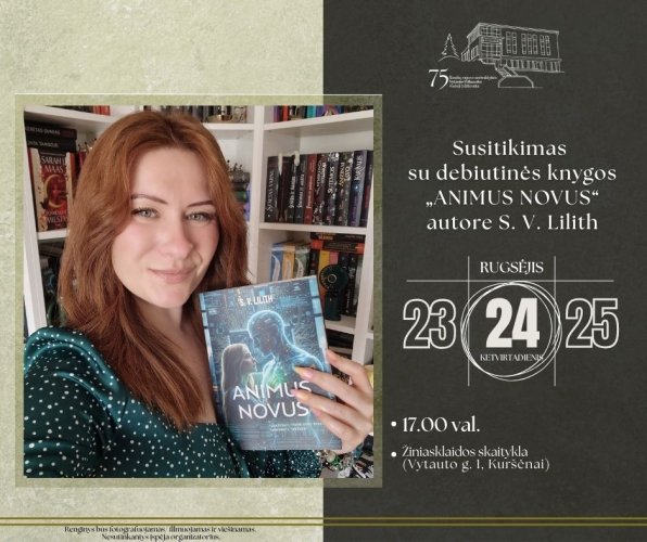 KURŠĖNUOSE susitikimas su knygos autore