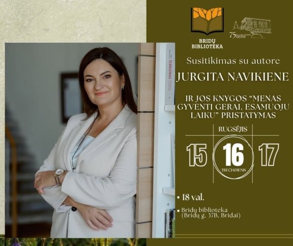 BRIDUOSE knygos pristatymas ir susitikimas autore