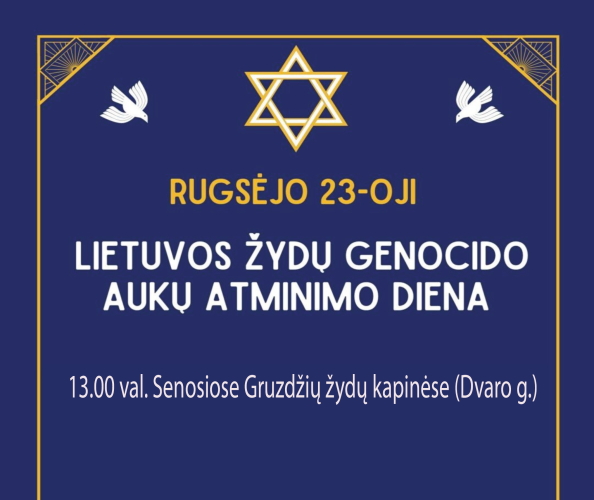 GRUZDŽIUOSE žydų genocido dienos minėjimas