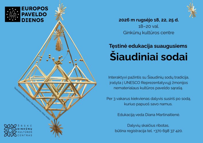 GINKŪNUOSE tęstinė edukacija suaugusiems 