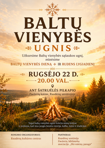 PAEŽERIUOSE Baltų vienybės ugnies sąšauka 