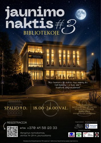 KURŠĖNUOSE jaunimo naktis bibliotekoje
