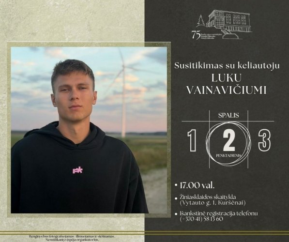 KURŠĖNUOSE susitikimas su Luku Vainavičiumi