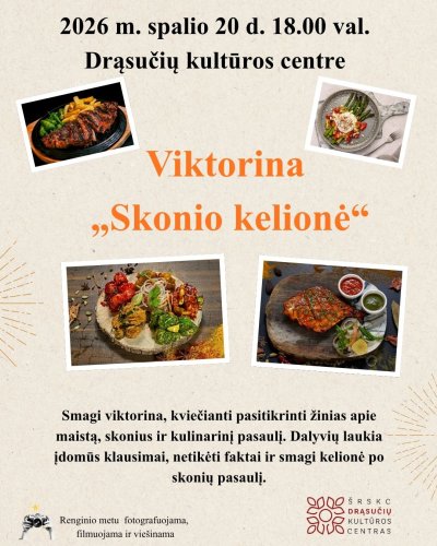 DRĄSUČIUOSE viktorina „Skonio kelionė“ 